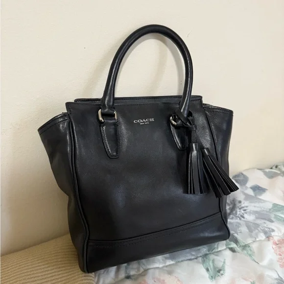 COACH Legacy Mini Black Tanner Handbag - Picture 3 of 10
